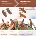 Pelle PU Borsa Tracolla In Pelle PU Cinghia Da Tasca Tracolla Per Cambiare Tracolla Per Borse Donna Ampio Colorato PP-LT-0005-013 - 2