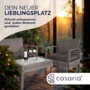 Casaria® Lounge Tavolo da Giardino Set Polyrattan Mobili da Esterno 4 Persone Incl. Cuscini Gruppo di Seduta Terrazza Balcone Salottino Outdoor - 7