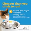 Catit PIXI Drinking Water Fountain for Cats, White, Automatic Pet Drinking Fountain with Triple Action Carbon Filter, Refill Level Window and LED Nightlight - 8