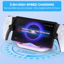 FYOUNG Charging Dock Station for Playstation Portal, Portable Charger Stand for Ps Portal with RGB Light and USB C Charging Cable, Handheld Stand Holder for Playstation Portal (White) - 2