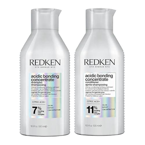 Redken Set XL per la cura contro la perdita di colore, formula concentrata all-in-one, per una maggiore lucentezza e morbidezza, Acidic Bonding Concentrate Shampoo 500 ml & Balsamo 500 ml
