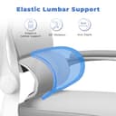 naspaluro Sedia Da Ufficio Ergonomica Con Supporto Lombare Adattativo a Forma Di C, Poggiatesta Regolabile, Braccioli Ribaltabili, Sedia Da Ufficio a Rete Traspirante per Scrivania, Casa,Bianco-Grigio - 3