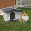 Ferplast Caseta Perros Exterior DOGVILLA 70 SE, Caseta Perro, Casa para Perros, Base Drenante, Base Aislante, Techo Desmontable, Rejilla de Ventilación, Plástico Reciclado, 73 x 59 x h 53 cm - 2