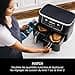 Ninja Foodi Max Dual Zone Friggitrice ad Aria digitale, 2 Cestelli Antiaderenti, 9.5L, 6 in 1, Massima Croccantezza, Frigge Senza Olio, Arrostisce, Cottura Forno, Disidrata, 8 Porzioni, Nero, AF400EU - 4