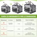 Morpilot Grande trasportino per cani e gatti, gabbia da viaggio per animali domestici con lati morbidi, trasportino pieghevole per cani per max 32 kg, con ciotola pieghevole, tracolla e tasche - 5