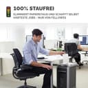Fellowes 18 Blatt Aktenvernichter, Partikelschnitt (P4) Papierschredder für Büro, Powershred 99Ci, Schredder mit 100% staufrei Technologie, Safesense, Energiesparsystem, 34L Papierkorb, CD Schredder - 4