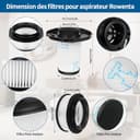 4 Filter für Rowenta X-Force Flex 11.60 12.60 14.60 15.60 RH98** RH99** RH9878WO RH9879WO RH9898WO RH98A8WO RH98A9WO RH98A7WO RH98COWO RH9958WO RH9958WA RH9959WO ZR009007 ZR009008 - 3