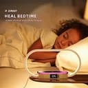 Lampada da comodino con ricarica wireless, lampada da tavolo touch a LED USB, lampada da camera da letto dimmerabile con 3 modalità di colori e orologio, lampada da scrivania in bambù per - 8