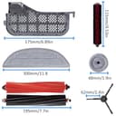 EATBALE Replacement Parts for Roborock S8 MaxV Ultra Robot Vacuum Cleaner 2 x Main Brushes 4 x Side Brushes 4 x Round Mop Cloths 4 x Long Mop Cloths 2 x Filters 2 x Dust Bags Accessories Kit - 7