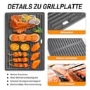 Vnierxful 7638 - Griglia e padelle in ghisa per Weber Spirit I & II serie 300, Spirit E310, E320, S310 (con pomelli anteriori), 44,5 cm, ricambio per Weber serie 300 - 6