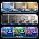 HOTUT RGB Ceiling Light 24W Dimmable LED Ceiling Light,WiFi Bathroom LED Lights Ceiling,Remote & APP Control,2700K-6500K,Round Flush Smart Ceiling Lights Work with Alexa Google Bluetooth for Bedroom - 3