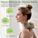 Masajeador Cervical y Espalda 4D a Mano Biónica, Masajeador Cuello Eléctrico con 3 Niveles de Intensidad y 2 Niveles de Calor, Masaje Profundo para Relajar Músculos, Alivia Dolores y Fatiga (Verde) - 2