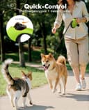 Pecute Correa Perro Extensible 5 Metros, Correa para 5-30 kg, con Cuerda Antimordida de 46cm, Bolsas Higiénicas y Portabolsa| 360° Antienredos| Paseo Perros, Entrenamiento, días de Iluvia, Verde - 5