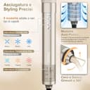 7MAGIC Air Styler 6 In 1, Asciugacapelli Ionico, Spazzola Rotante Per Capelli, Arricciacapelli Automatico, Spazzola Lisciante, Senza Danni Da Calore, Asciugatura Rapida, Con Borsa Da Viaggio - 8