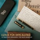 Wordsworth and Black Rollerball Pen - Atemberaubender Luxus-Stift aus Bambus Schwarzholz, Goldfinish, nachfüllbar, Geschenkset für Männer & Frauen, Tinte, Bürobedarf - 6
