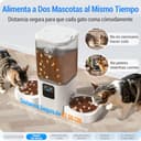 Comedero Gato Automatico Doble WiFi: 5G Dispensador Comida Gatos con Alimentación Lenta y Control por App, Comedero Perro Automatico de 7L para Varias Mascotas, Fácil de Limpiar(ACF190W-C) - 3