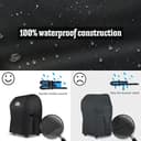 Zettum Funda para Barbacoa de 76 cm – 7105 para Parrilla de Gas Weber Spirit 210, Resistente e Impermeable, Cubierta para Parrilla Weber Spirit E-210 con bandejas Laterales Plegables (76x66x109cm) - 8