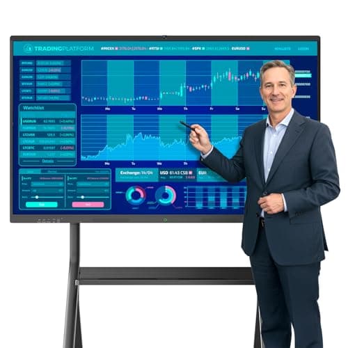 JASZDOT Pizarra Interactiva Digital 86” Smart Board, 4K Ultra HD, Monitor Táctil con Android 13, 8+128GB Almacenamiento, Cámara y Micrófono Integrados, WiFi, Bluetooth y HDMI, para Aula y Oficina