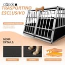 CADOCA® Trasportino Cani XXL 97x90x70cm Richiudibile Alluminio Impermeabile Box Auto Cagnolini - 6
