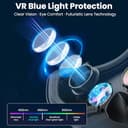 XWP Visore Realtà Virtuale Con Lenti HD Anti Luce Blu, Occhiali VR 3D Per Smartphone, Compatibile Con iPhone E Android (4,7–6,8"), Per Giochi VR E Film, Regalo Di Compleanno Per Amici E Famiglia - 5