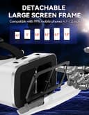 TECKNET VR Headset for Phone, Virtual Reality Headsets with HD 110°FOV Anti-Blue Light Lenses & Adjustable Gears, 3D VR Headset for Kids Compatible iPhone Samsung Android 4.7-7.2" - 6