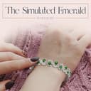 Crystalline Azuria Donna 18ct Placcato Oro Bianco Bracciale Tennis con Verde Smeraldo simulato Cristalli di Zirconi 18 cm - 2