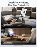 ESR Hülle mit Tastatur für iPad Pro 13" (M5/M4) 2025/2024 – Magnetisch abnehmbare Tastatur, Hoch- und Querformat, großes Click-Anywhere-Trackpad, Hintergrundbeleuchtete Tasten, Shift Serie, Dunkelgrau - 4