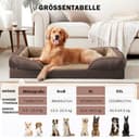 JOEJOY Cuccia ortopedica per cani di taglia media, in memory foam, con divano per cani, smontabile e lavabile, 107x81x17 cm, cuscino antiscivolo a forma di uovo, marrone scuro - 6