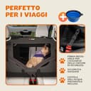 CADOCA® Trasportino Cane & Gatto XL 82x56x58cm Box Animali Domestici Media Grande Taglia Viaggio Gabbia per Trasporto Traspirante - 4