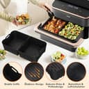 Heißluftfritteuse Zubehör für Cosori Dual Blaze Twinfry XXL 10L, Airfryer Zubehör 2×5L Silikonform für Cosori heißluftfritteuse, Air Fryer Silikon für Heißluftfritteuse Cosori 10L Zubehör - 4
