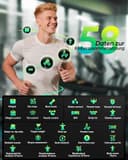 Körperfettwaage Personenwaage Digital 8-Elektroden Bluetooth App Smart Körperanalysewaage, 58 Körperdaten Fett, Muskel, Protein, BMI, BMR, Großes Display, Gehärtetes Glas, 180kg/400lbs, 24 Benutzer - 2