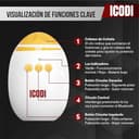 ICODI Baby Rocker Harmony – Mecedora Automática para Hamaca Bebé con Bluetooth, Balancín Bebé Universal para Cochecito y Cuna con Sonidos Relajantes, Recargable USB-C 1200mAh, Balanceo Ajustable - 4