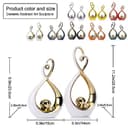 Accento decorativo bianco, decorazione moderna in porcellana metà secolo bianco e oro, oggetti da tavolo da pranzo, scultura astratta in ceramica - per libreria TV stand centrotavola Centro De Mesa - 2