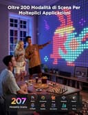 Govee Curtain Lights 3×2m, Tenda LED Intelligente con GIF Fai da Te, Lucine che Cambiano Colore RGBIC, Natale Decorazione Dinamica Intelligente, Impermeabile IP65, Compatibile con Alexa, 1040 LEDs - 6