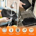 Ninja Heißluftfritteuse Zubehör - Airfryer Zubehör für Ninja Foodi Max Dual Zone AF400EU, AF300EU, AF400EUCP 7.6L-9.5L Und Anderen Dual Zone Air Fryer | BPA-frei,Spülmaschinenfest,Airfryer Accessories - 4