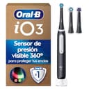 Oral-B iO 3 Cepillo de Dientes Eléctrico Negro con 3 Cabezales, 3 Modos De Cepillado Con Blanqueamiento Dental, Sensor De Presión y Temporizador, Diseñado por Braun - 1
