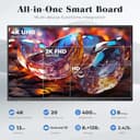 JASZDOT Pizarra Interactiva Digital 86” Smart Board, 4K Ultra HD, Monitor Táctil con Android 13, 8+128GB Almacenamiento, Cámara y Micrófono Integrados, WiFi, Bluetooth y HDMI, para Aula y Oficina - 2