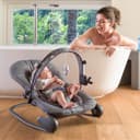 Chicco Hooplà Sdraietta Neonati E Bambini Da 0 Mesi A 18 Kg, Funzioni Dondolo E Poltroncina, Con Barra Gioco, Schienale Regolabile E Cuscino Riduttore, Chiusura Compatta, Ocean, Champagne - 2