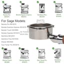 CAPFEI Portafiltro sin fondo, 54 mm, compatible con Sage/Breville Barista Express, Pro, Touch e Impress | Hebilla en T Mango de nogal - 2