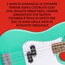 Squier by Fender Debut Collection Precision Bass, Tastiera in Laurel, Battipenna Bianco, Seafoam Green - 5