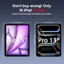 SPARIN Panzer Schutz Glas für iPad Air 13 Zoll (2026 M4/2025 M3/2024 M2) und iPad Pro 13 Zoll M5 2025/M4 2024, 2 Stück Schutzfolie für iPad 13"（Nicht für 11 Zoll）, 9H Härte Schutzglas - 2