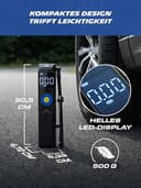 MICHELIN Air Power Mini 2 Li-Ionen Akku Mini-Kompressor kabellos – Elektrische Luftpumpe 9,9 bar mit Digitaldisplay, Auto-Stopp & LED für Auto, Fahrrad, E-Bike & Motorrad - 7