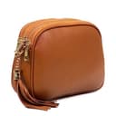 FIRENZE ARTEGIANI. Aliminusa Borsa a tracolla Donna Vera pelle Dollaro. 22 x 9 x 16 cm. Colore: Marrone, marrone, Utility - 2