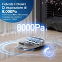 ECOVACS DEEBOT X2 OMNI Robot Aspirapolvere Lavapavimenti, 8000 Pa, Stazione All-in-one, Sottile Quadrato, Sollevamento Mop 15mm, Lavaggio Acqua Calda, Evitamento Intelligente Degli Ostacoli - 4