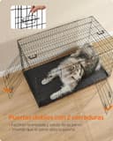 Feandrea Jaula para Perros Plegable con 2 Puertas, Bandeja Extraíble, 136 x 79 x 84 cm, XXXL, Negro PPD054B01 - 3