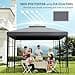 Outsunny 3 x 3(m) Gazebo Canopy Replacement Cover 2-Tier Roof Top Spare Part Deep Grey (TOP COVER ONLY) - 6