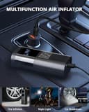 SERVOMASTER Compresor Aire Portatil, Inflador Ruedas Coche 150PSI, Inflador Electrico con Función de Parada Automática, Compresor Aire Coche, Pantalla Digital y Luz LED, para Coche Moto Bicicleta Bola - 6