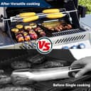 Grillflame Prestige 500 56041 Reversible Griddle Replacement Part for Napoleon Prestige 500 RSIB Prestige Pro 500 P500RSIBPSS-3 BIPRO500RBNSS-3 P500RSIBNSS-3 Cast Iron Flat Top Griddle Insert Plate - 5