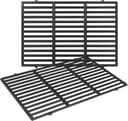 GLARETEX 66095 Cast Iron Cooking Grates, Grill Grates Replacement Parts for Weber Genesis II and II LX 300 Series, Genesis ii E-310 ii E-315 ii E-330 ii E-335 ii S-310 ii S-335 ii SE-335 ii SE-310 - 1