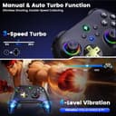 PC Wireless Controller mit Ladestation, 1000Hz Gaming Controller mit RGB Licht, Hall Joystick/Turbo/Vibration/1000mAh Wiederaufladbare Batterie, Wireless Controller für PC/Switch 2/Switch/Android/IOS - 9